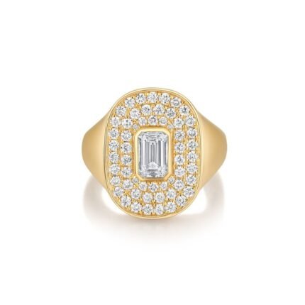 R044 Emerald Lab Grown Diamonds Designer Ring