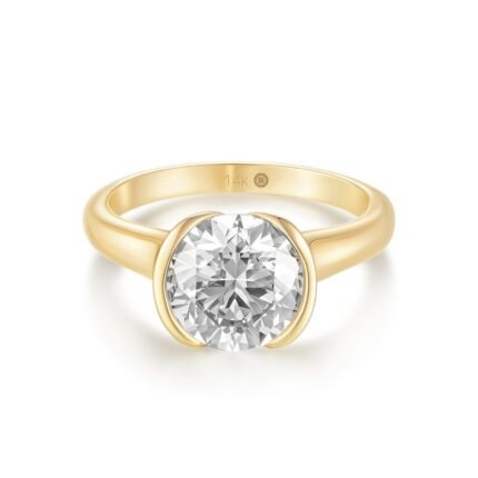 R077 Round Lab Grown Designer Eclipse Ring