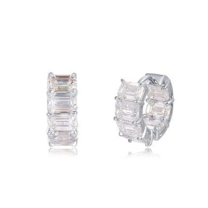 E041 Emerald Fashion Huggies Earrings