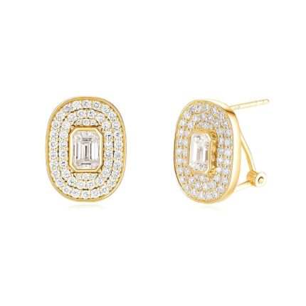 E044 Emerald Fashion Cocktail Earrings