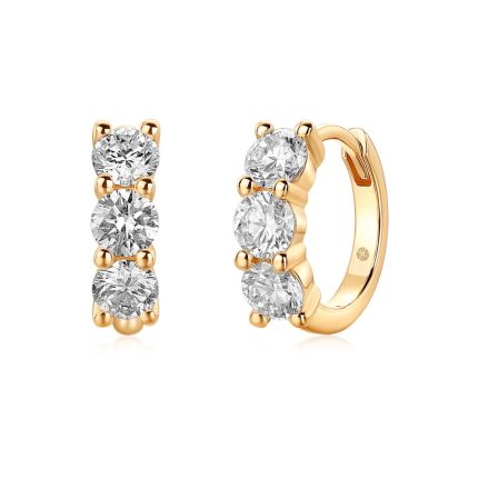 E059 Round Fashion Huggies Earrings