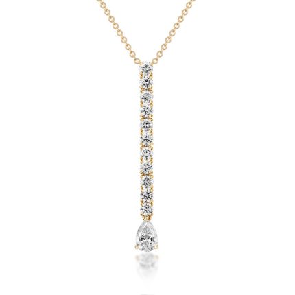 N022 Pear Round Fashion Lariat Necklace