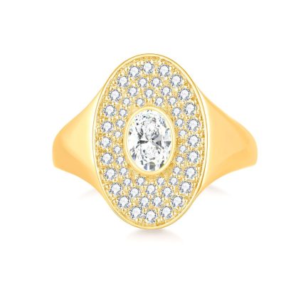 R044 Oval Cocktail Ring