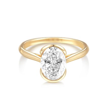 R085 Oval Fashion Half-Moon Ring