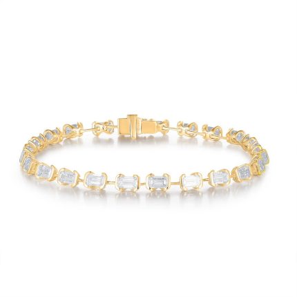 TJB028 EMERALD FASHION HALF MOON BRACELET