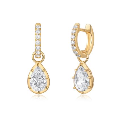 TJE793 PEAR FASHION DROP GEORGIAN EARRINGS