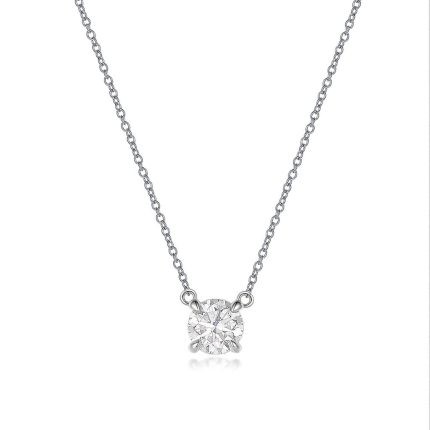 TJN010 ROUND SOLITAIRE CLASSIC NECKLACE