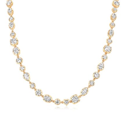 TJN038 CUSHION, HEART, MARQUISE, OVAL, PEAR, ROUND FASHION NECKLACE GEORGIAN NECKLACE