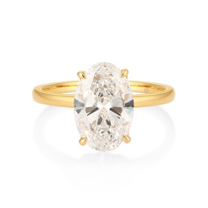 TJR034 OVAL HALO BRIDAL RING