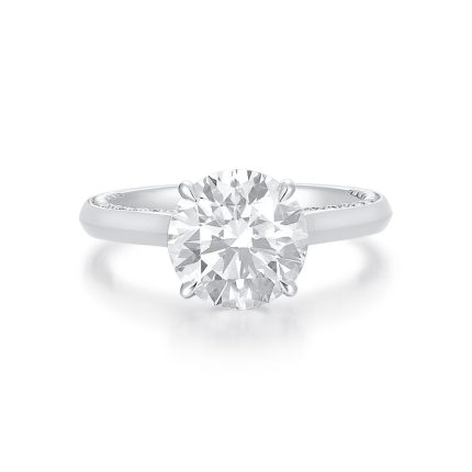TJR073 ROUND HIDDEN HALO BRIDAL RING