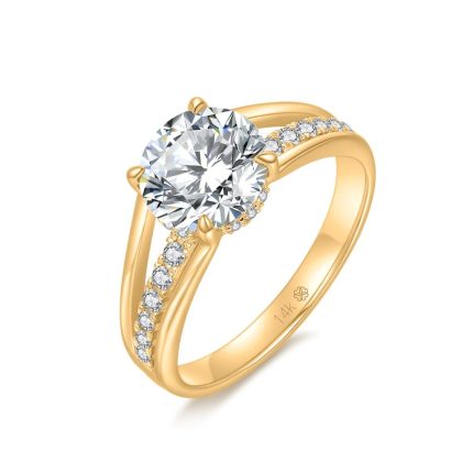 TJR105 ROUND HIDDEN HALO BRIDAL RING