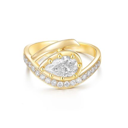 TJR137 PEAR GEORGIAN FASHION RING