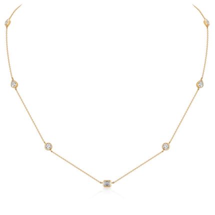 TJN00381Y MULTI-SHAPE BEZEL NECKLACE