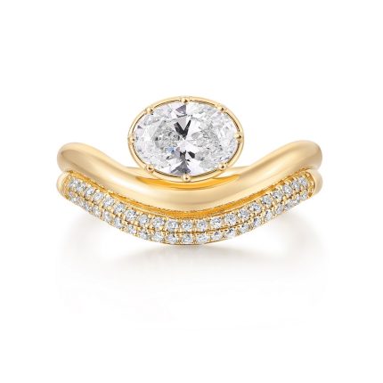TJR136 OVAL SOLITAIRE BRIDAL RING