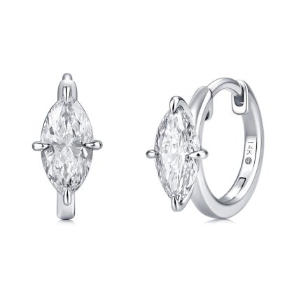 TJE00836MQ MARQUISE FASHION HUGGIES EARRINGS