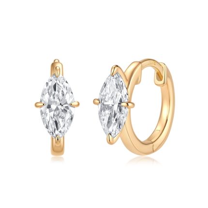 TJE00836MQY MARQUISE FASHION HUGGIES GEORGIAN EARRINGS