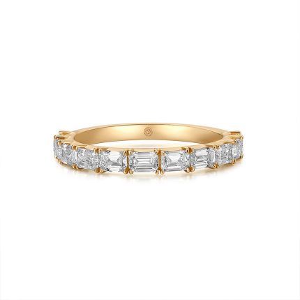 TJR049 EMERALD HALF-ETERNITY FASHION RING