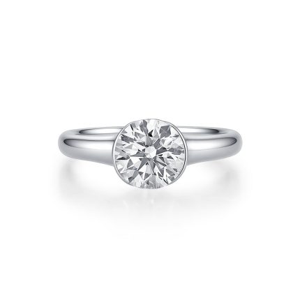 TJR077 ROUND HALF-BEZ BRIDAL RING