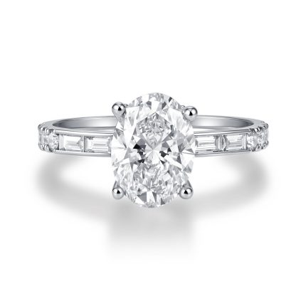 TJR108 OVAL HIDDEN HALO BRIDAL RING
