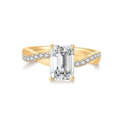 TJR116 ROUND HALO PAVE BRIDAL RING